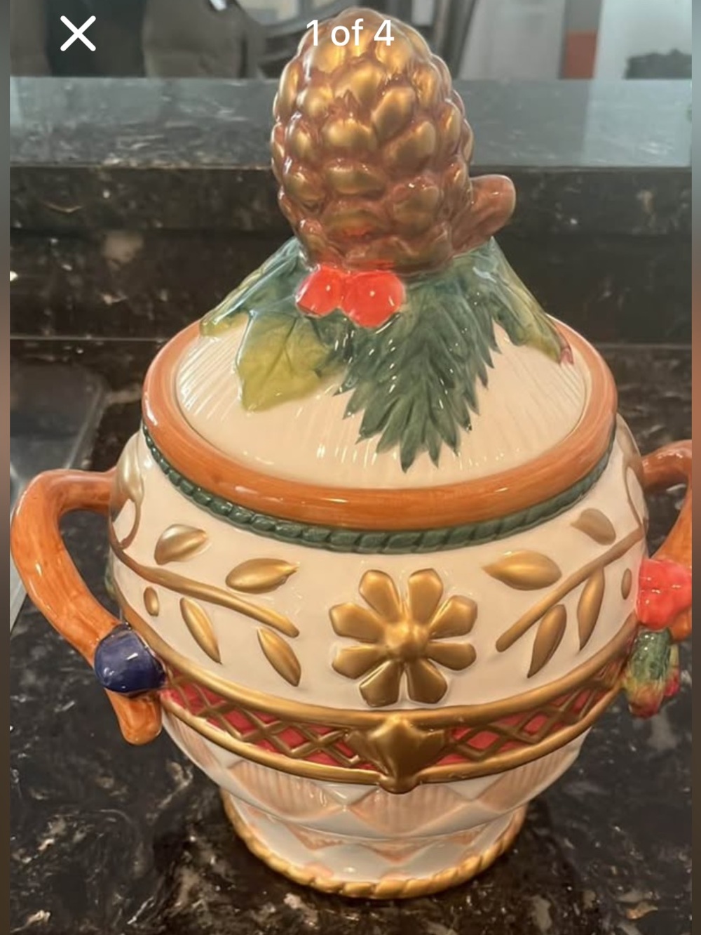 Whimsical Christmas Large Cookie Jar